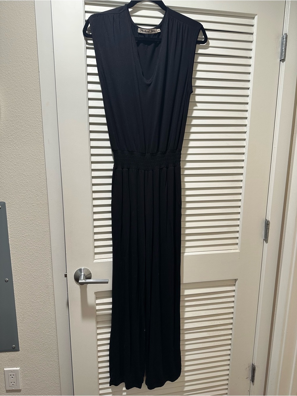 Michael Stars V-Neck Smocked Jumpsuit